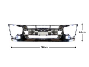 FP, FS, FV, Japanese Makes, MBJ7, MITSUBISHI, SHOGUN- Front Bumper Bar – Chrome – Shogun (19-On), MBJ7-000-0C